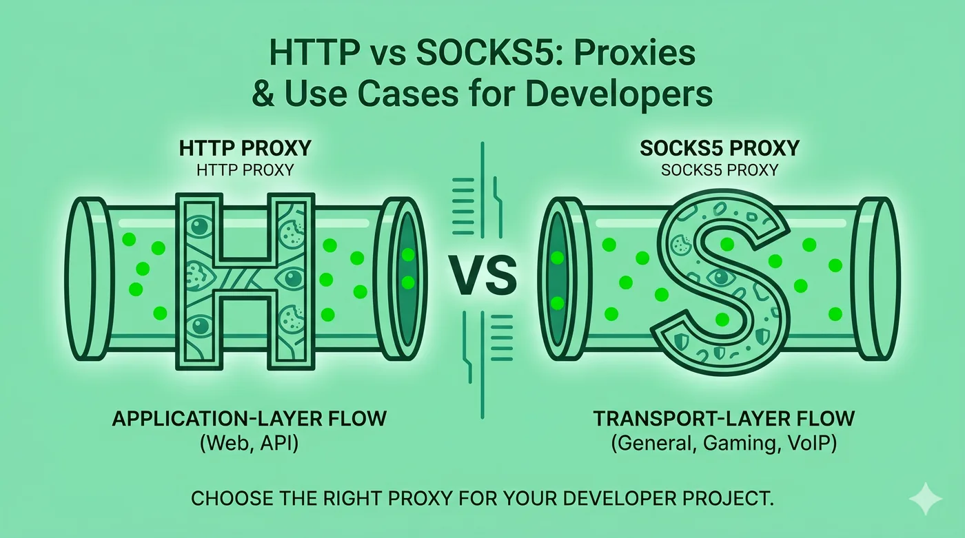 SOCKS5 vs HTTP Proxies: Use Cases for Developers