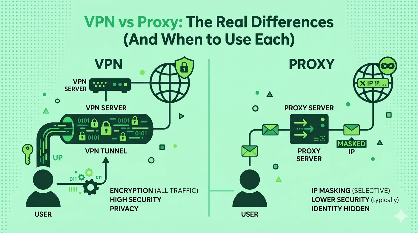 VPN vs Proxy: The Real Differences (And When to Use Each)