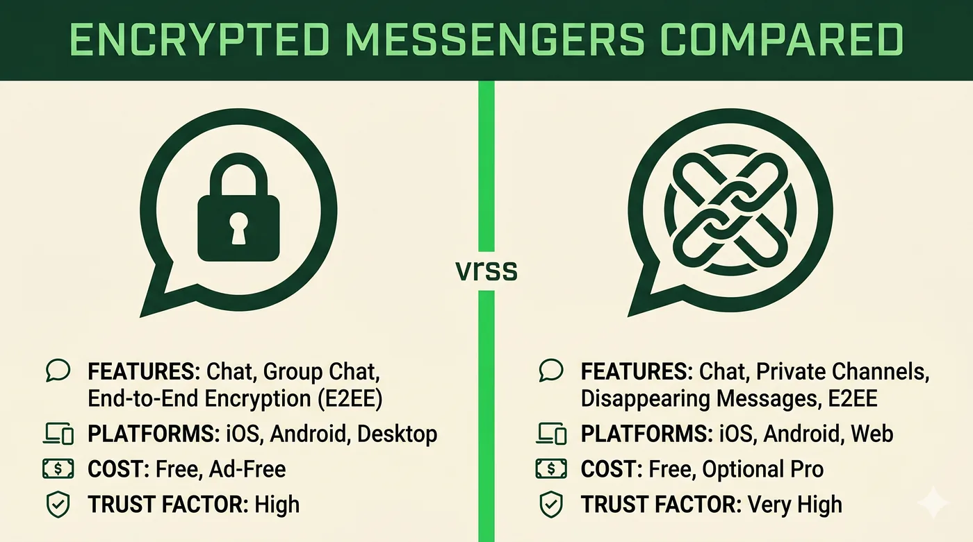 Encrypted Messengers Compared
