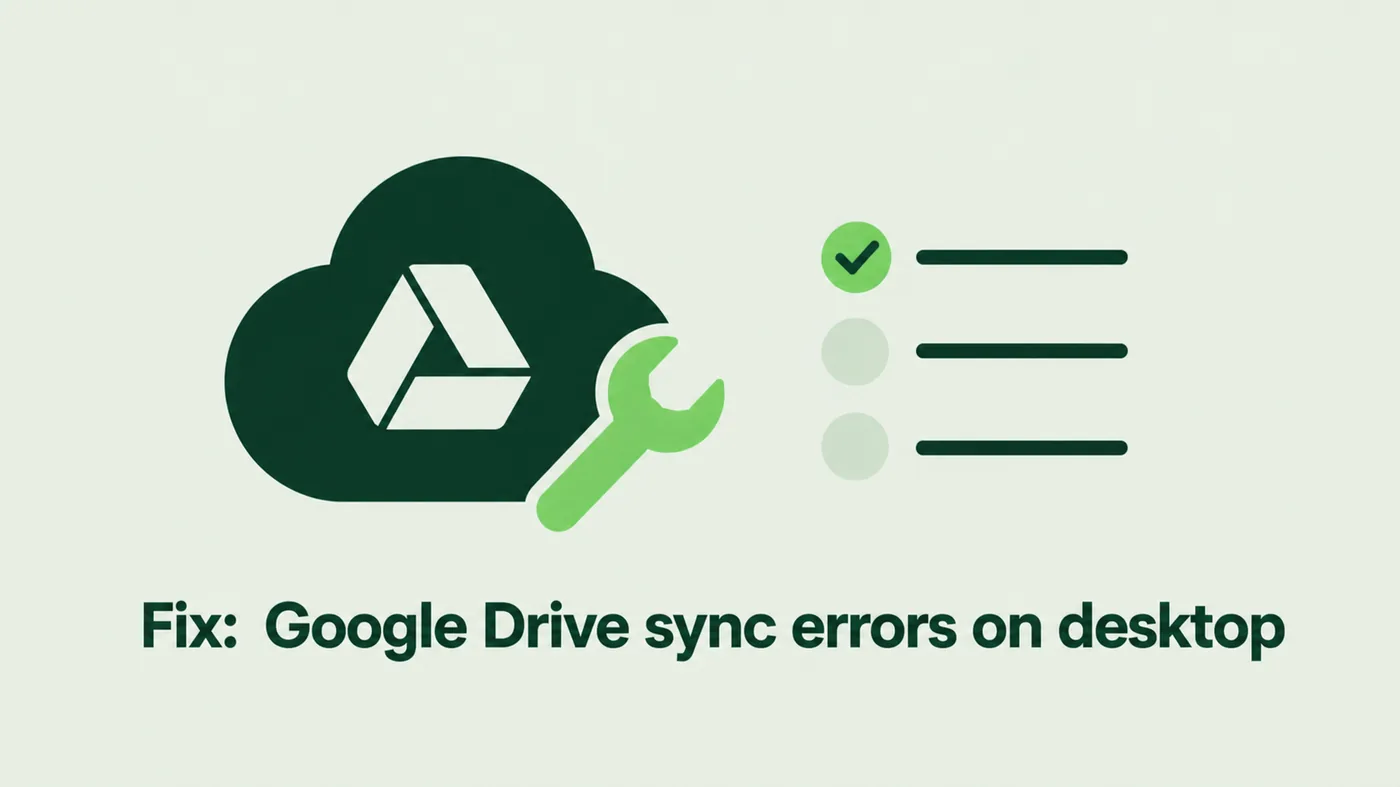 Fix: Google Drive sync errors on desktop